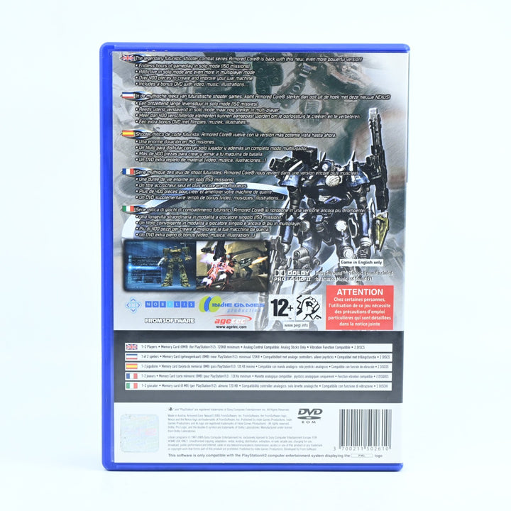 Armored Core: Nexus - Sony Playstation 2 / PS2 Game + Manual - PAL - MINT DISC!