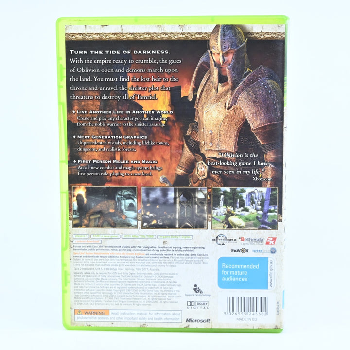 The Elder Scrolls IV: Oblivion - Xbox 360 Game + Manual - PAL - MINT DISC!