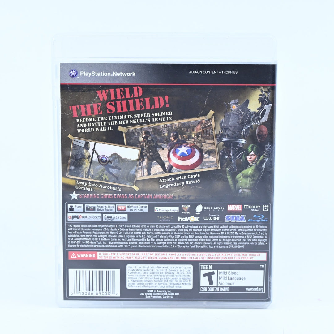 Captain America: Super Soldier - Sony Playstation 3 / PS3 Game + Manual