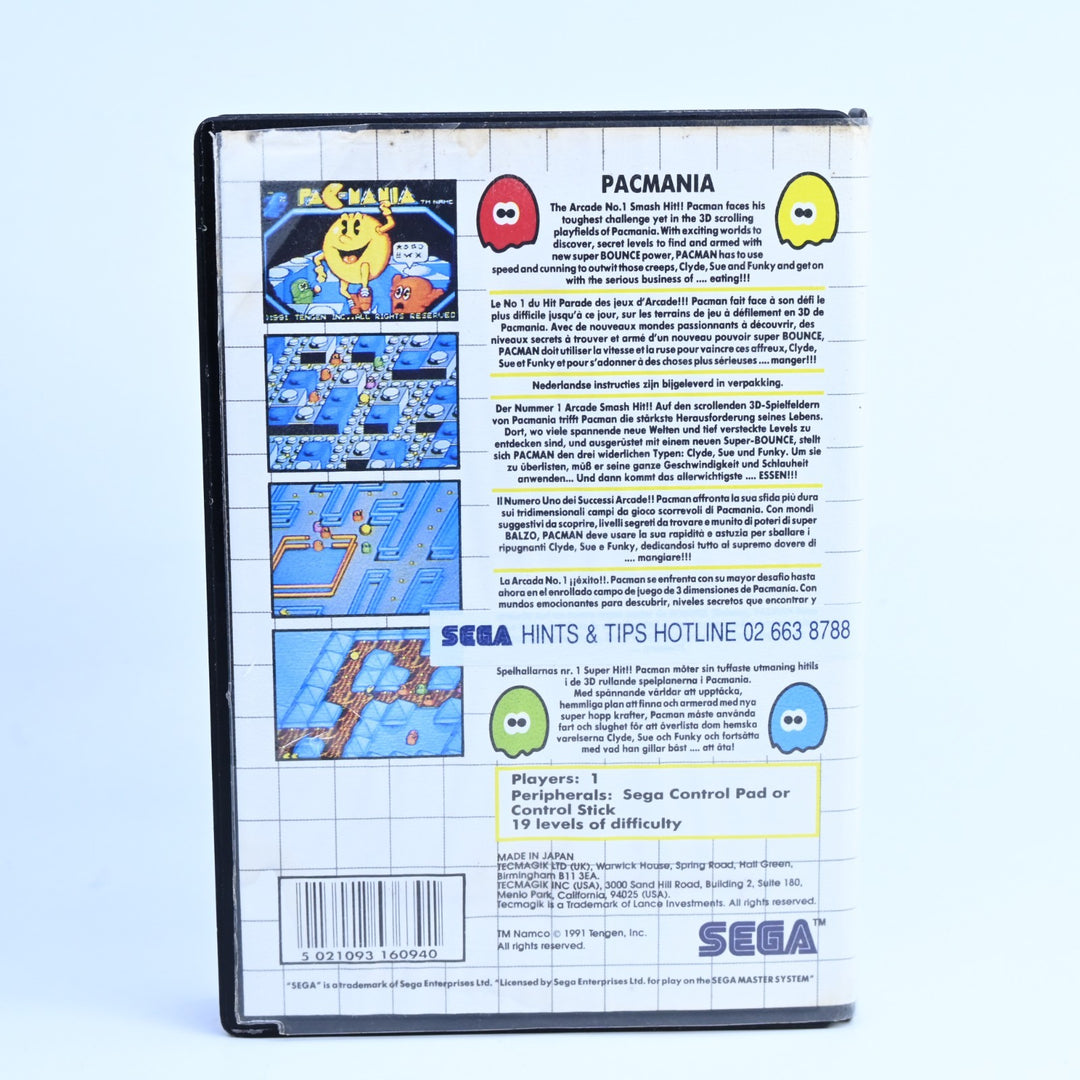 Pac-Mania - Sega Master System Game - No Manual - PAL - FREE POST!