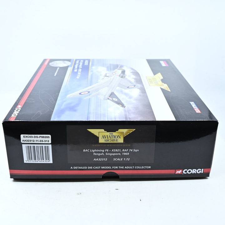 Corgi Aviation 1:72 BAC Lightning F6 XS921, RAF 74 SQN AA32312 - Plane