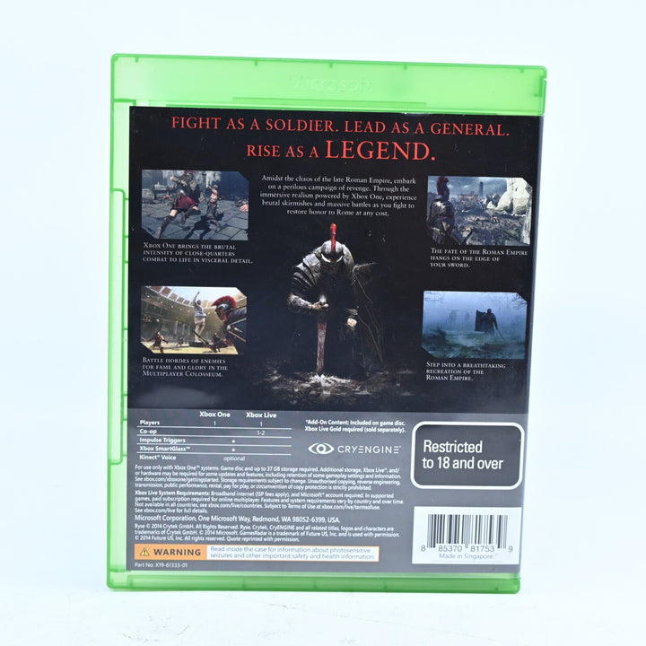 Ryse: Son of Rome - Legendary Edition - Xbox One Game - PAL - FREE POST!