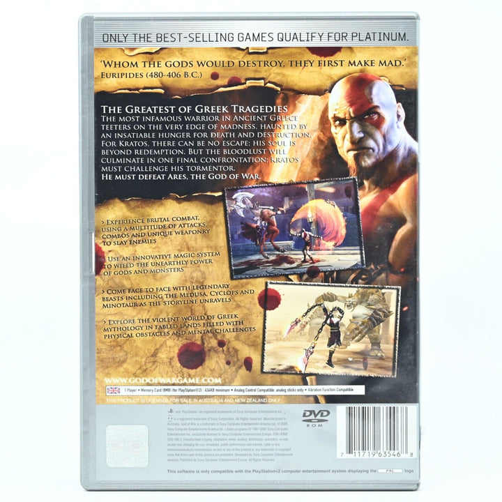 God of War - #2 Sony Playstation 2 / PS2 Game - PAL - FREE POST!