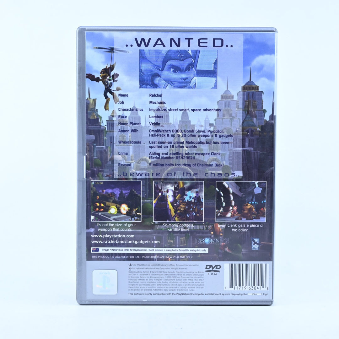 Ratchet & Clank - Sony Playstation 2 / PS2 Game + Manual - PAL - MINT DISC!