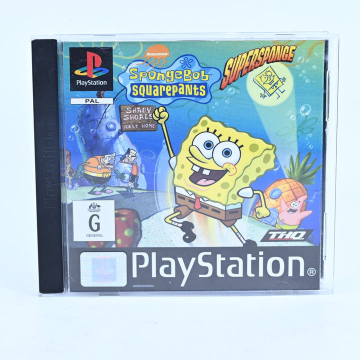 SpongeBob SquarePants: SuperSponge - PS1 Game + Manual - PAL - MINT DISC!