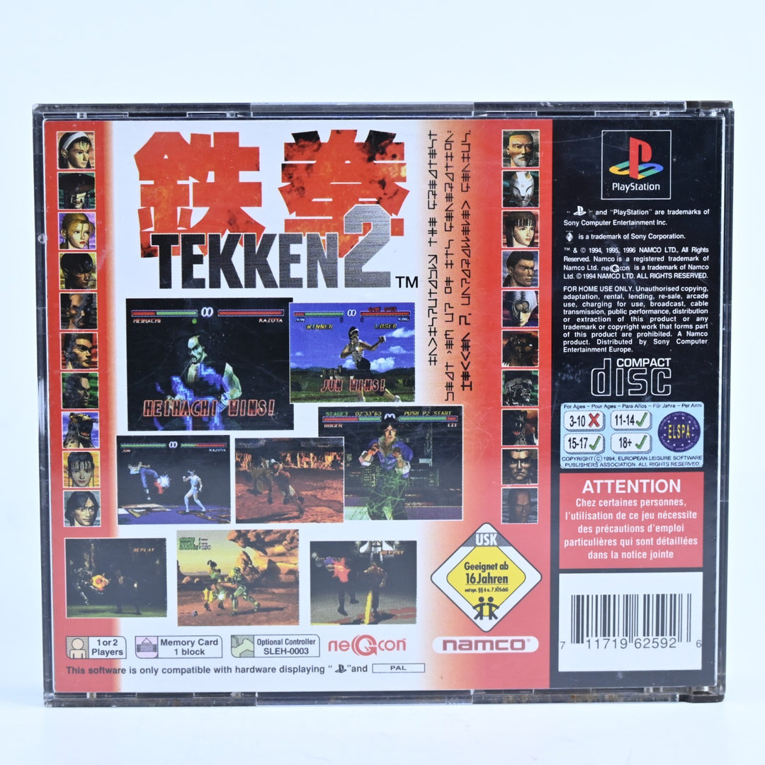 Tekken 2 - Sony Playstation 1 / PS1 Game + Manual - PAL - MINT DISC!