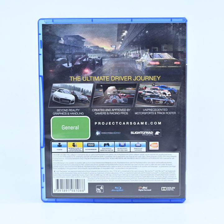 Project Cars - Sony Playstation 4 / PS4 Game - FREE POST!