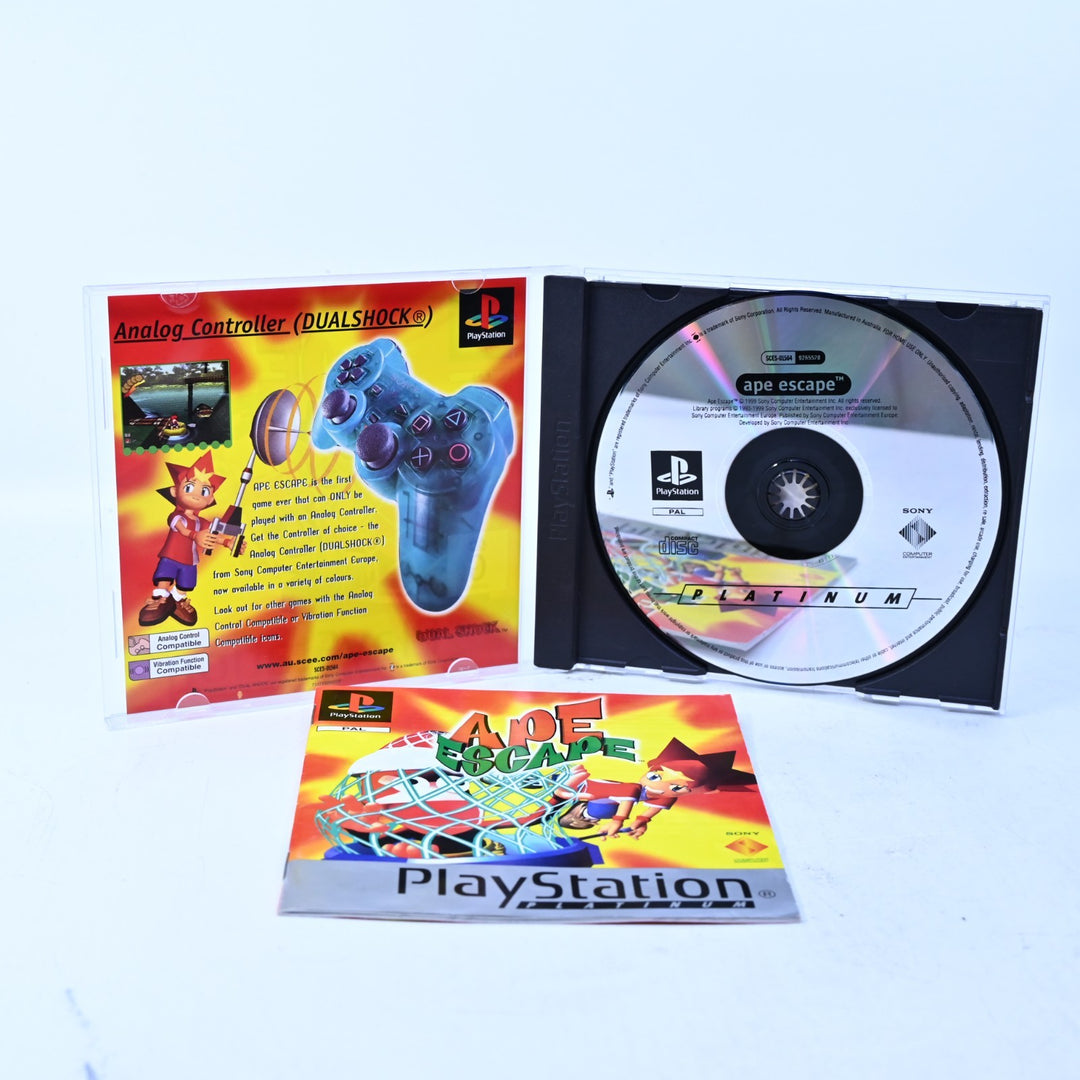 Ape Escape - Sony Playstation 1 / PS1 Game + Manual - PAL - MINT DISC!