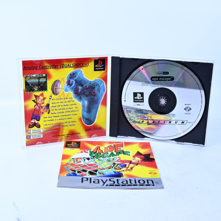Ape Escape - Sony Playstation 1 / PS1 Game + Manual - PAL - MINT DISC!