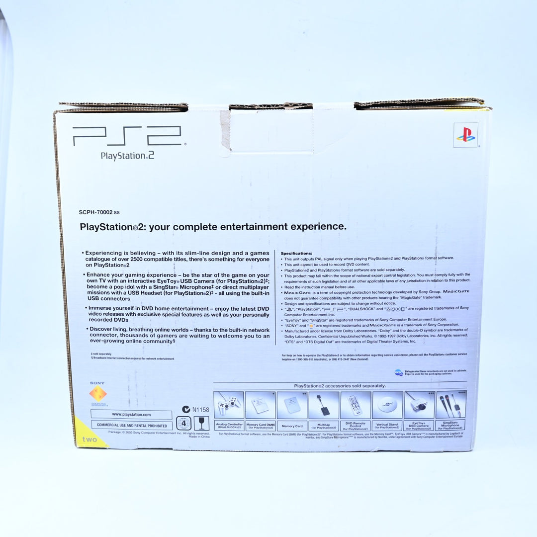 Silver Sony Playstation 2 / PS2 Slim Boxed Console - AUS PAL - FREE POST!