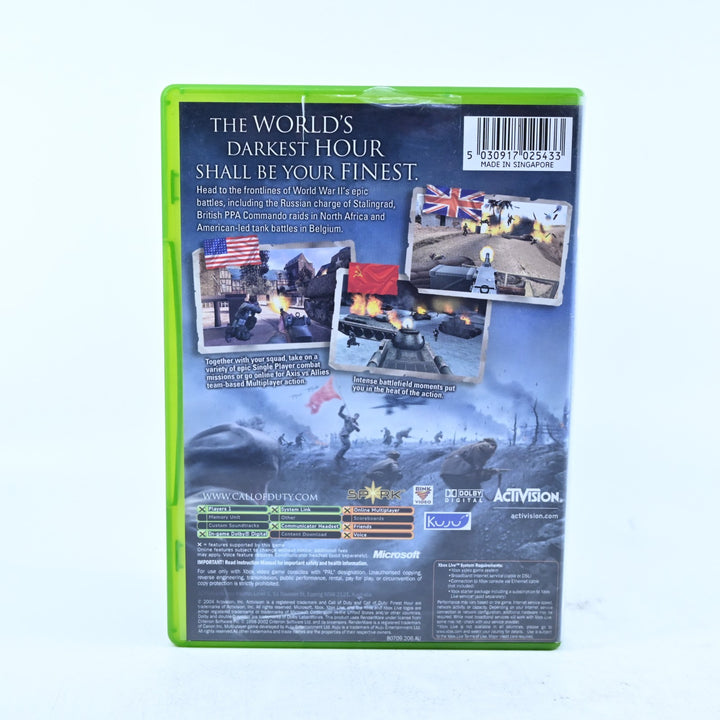 Call of Duty: Finest Hour - Original Xbox Game + Manual - PAL - MINT DISC!