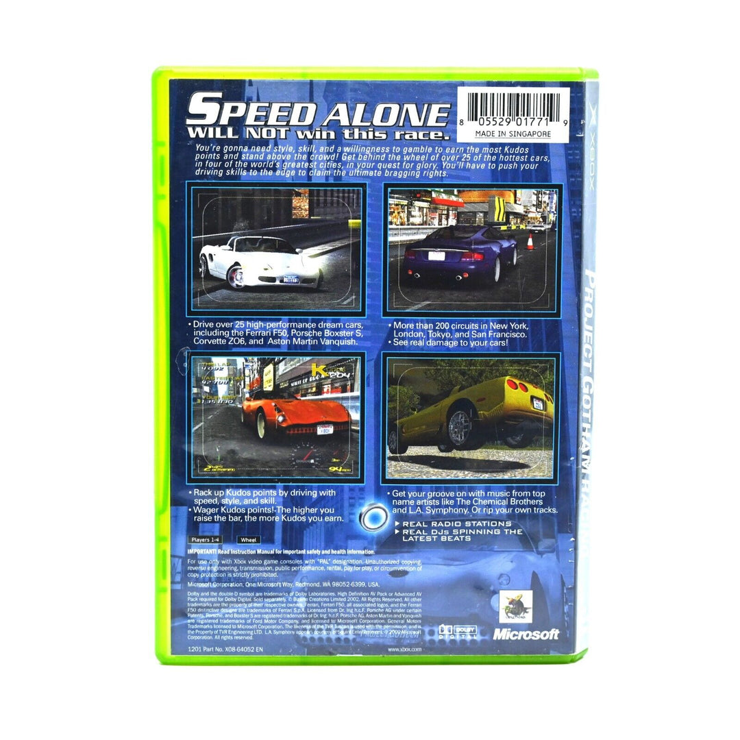 Project Gotham Racing - Original Xbox Game - Manual - PAL - FREE POST!