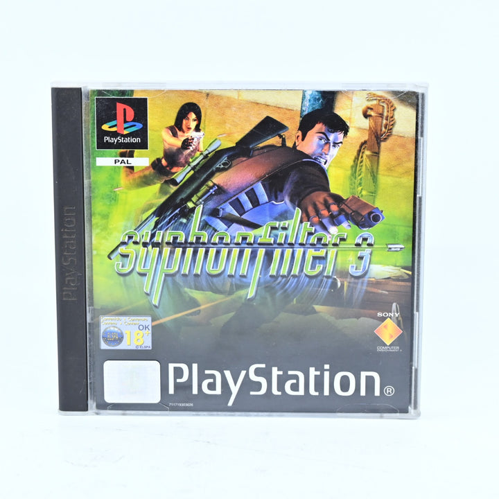 Syphon Filter 3 - Sony Playstation 1 / PS1 Game + Manual - PAL - MINT DISC!