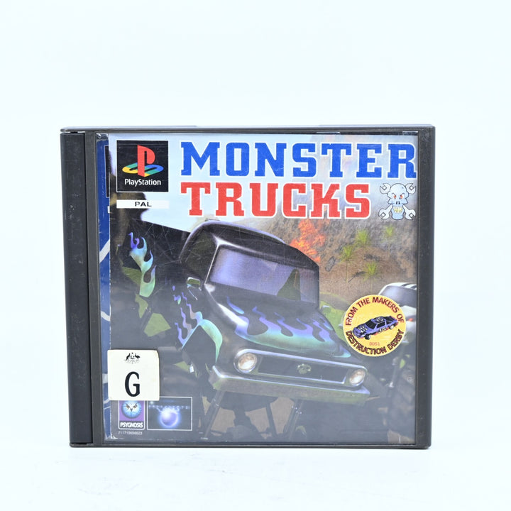 Monster Trucks - Sony Playstation 1 / PS1 Game + Manual - PAL - MINT DISC!