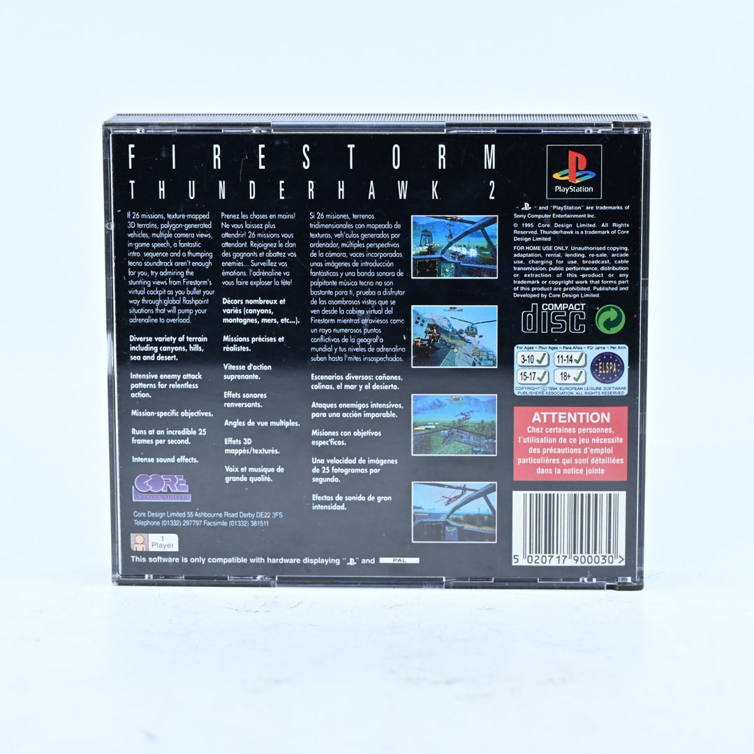 Firestorm Thunderhawk 2 - Sony Playstation 1 / PS1 Game + Manual - PAL