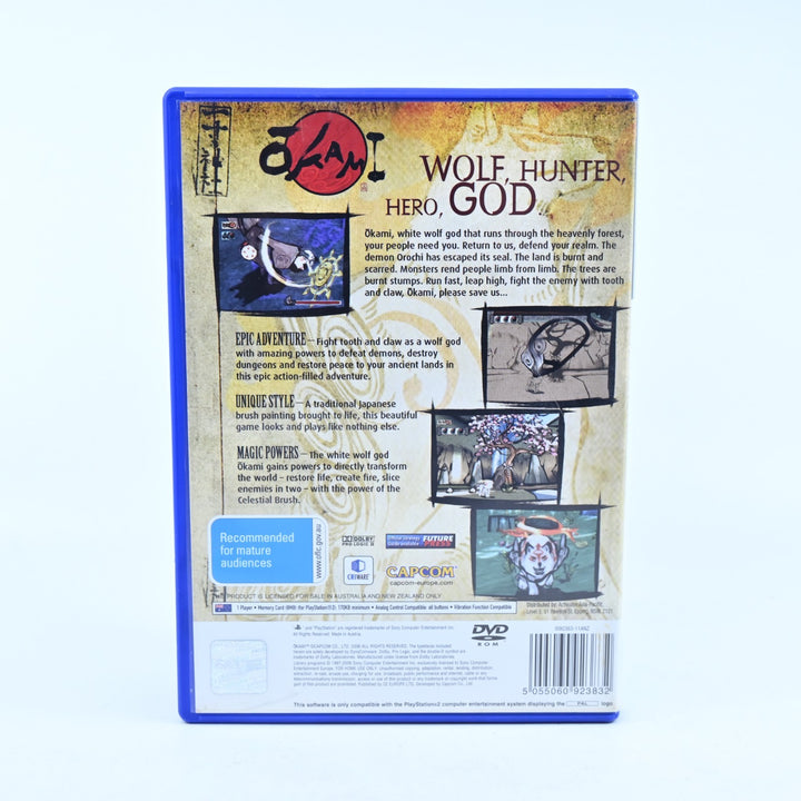 Okami - Sony Playstation 2 / PS2 Game + Manual - PAL - MINT DISC!