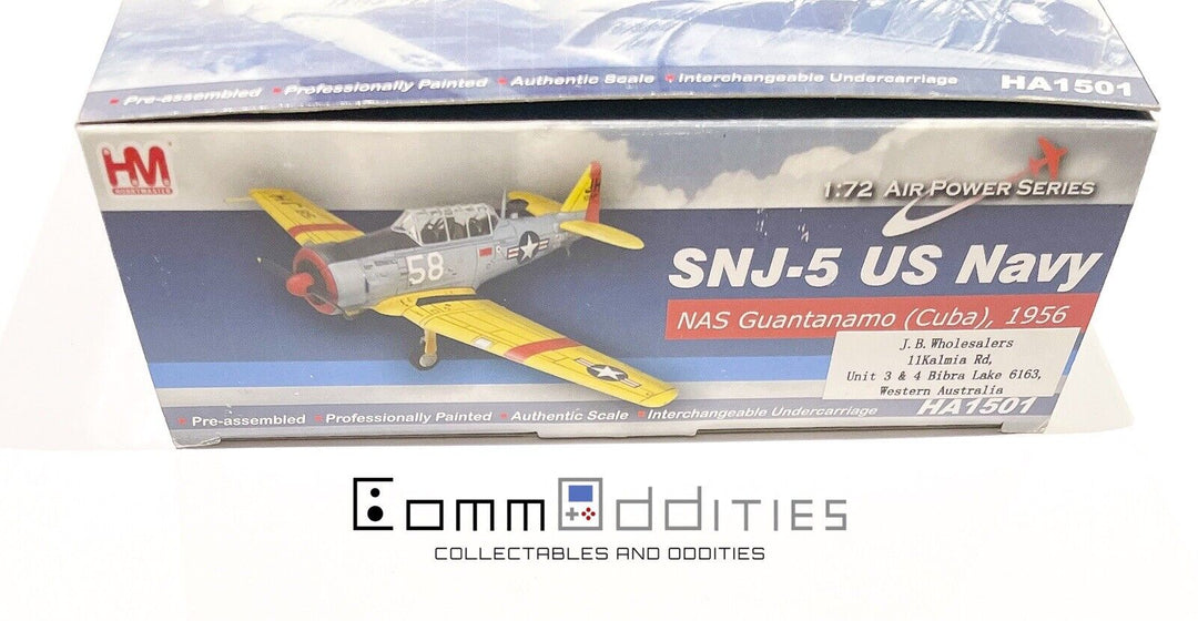 Hobbymaster HA1501 1:72 SNJ-5 US Navy NAS Guantanamo (Cuba) 1956 VGC Plane