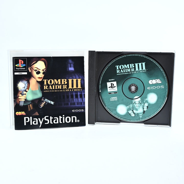 Tomb Raider III - Sony Playstation 1 / PS1 Game + Manual - PAL - MINT DISC!