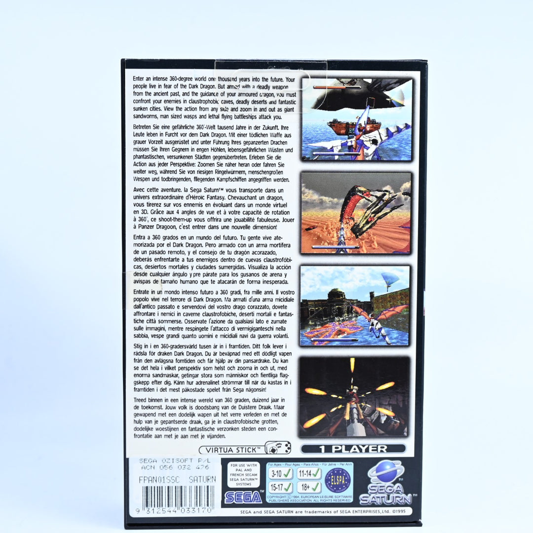 LIKE NEW! Panzer Dragoon - Sega Saturn Game + Manual - PAL - MINT DISC!