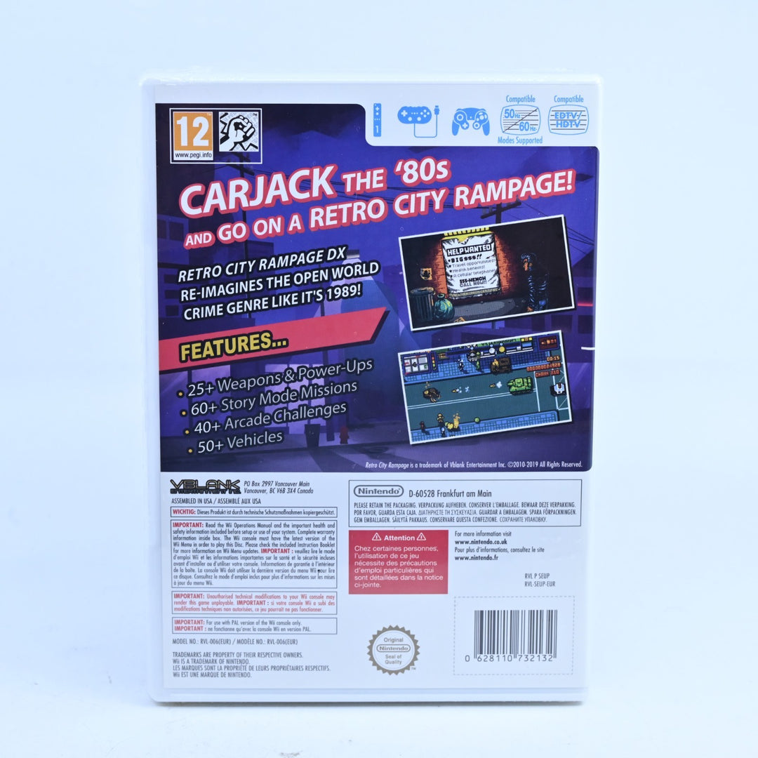SEALED! Retro City Rampage DX - Nintendo Wii Game + Manual - PAL - MINT DISC!