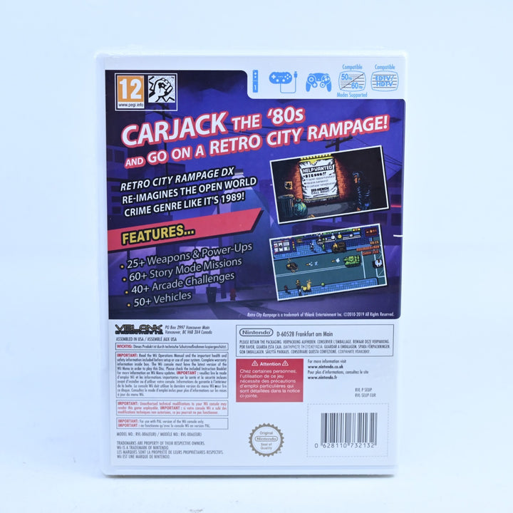 SEALED! Retro City Rampage DX - Nintendo Wii Game + Manual - PAL - MINT DISC!