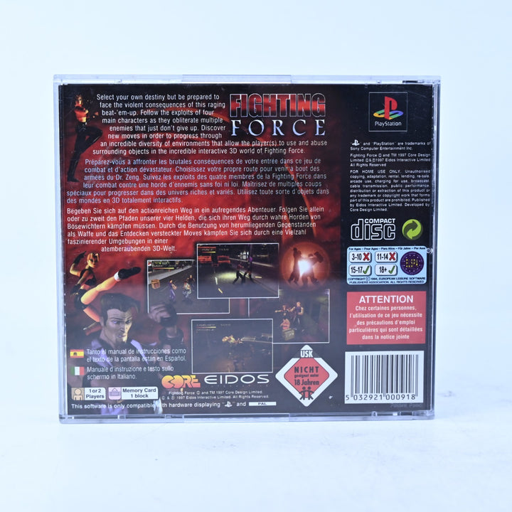 Fighting Force - Sony Playstation 1 / PS1 Game + Manual - PAL - MINT DISC!