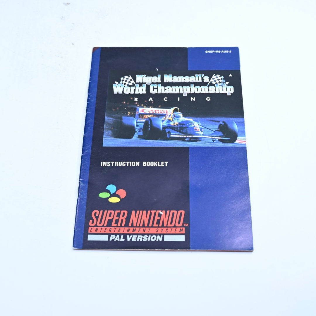 Nigel Mansell's World Championship Racing - Super Nintendo / SNES Boxed Game