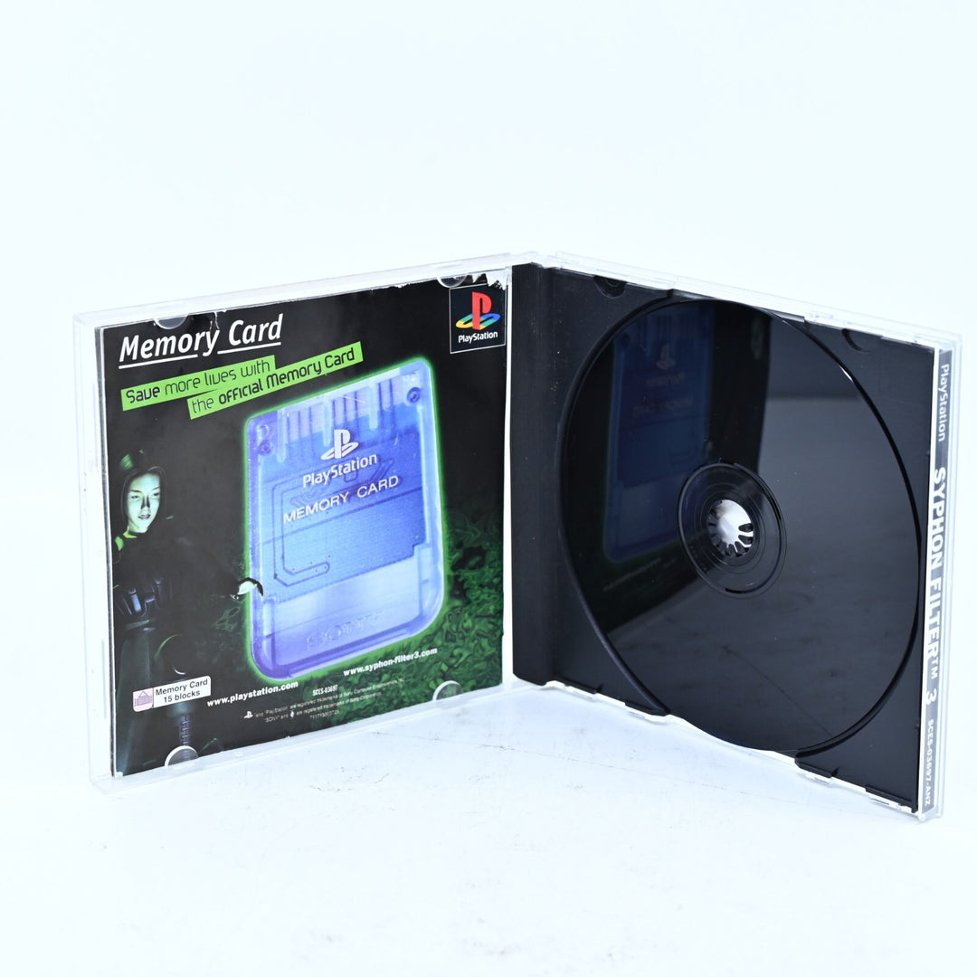 Syphon Filter 3 - Sony Playstation 1 / PS1 Game + Manual - PAL - MINT DISC!