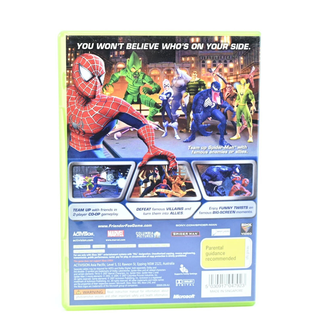 Spider-Man: Friend or Foe - Xbox 360 Game + Manual - PAL - MINT DISC!