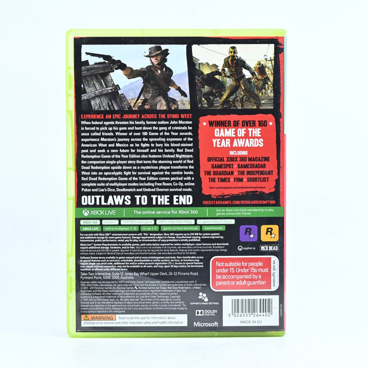 Red Dead Redemption: GOTY - Xbox 360 Game + Map - PAL - MINT DISC!