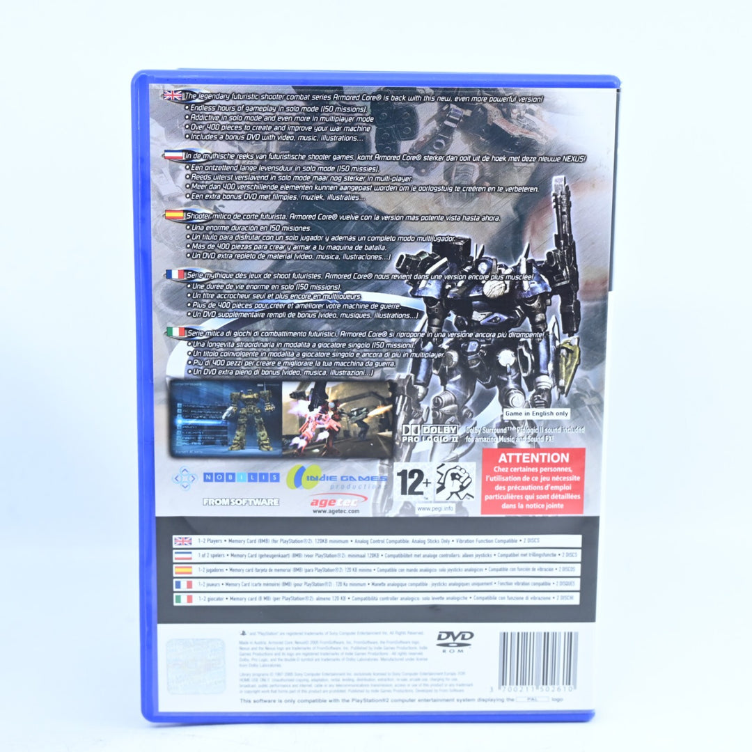 Armored Core: Nexus - Sony Playstation 2 / PS2 Game + Manual - PAL - MINT DISC!