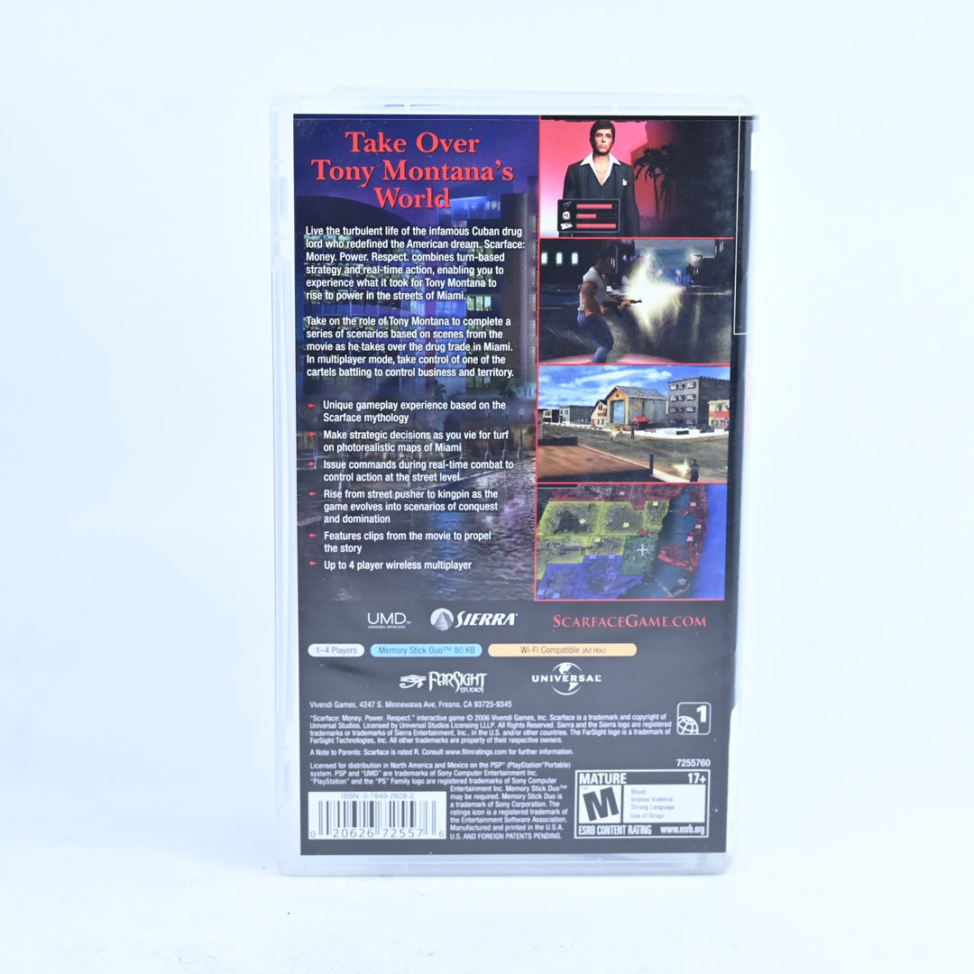 Scarface: Money. Power. Respect. - Sony PSP Game + Manual - Region Free