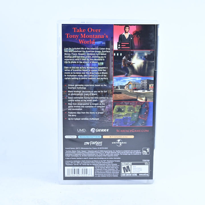 Scarface: Money. Power. Respect. - Sony PSP Game + Manual - Region Free