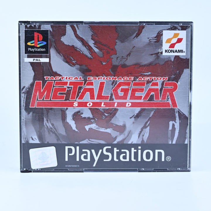 Metal Gear Solid - Sony Playstation 1 / PS1 Game + Manual - PAL - MINT DISC!