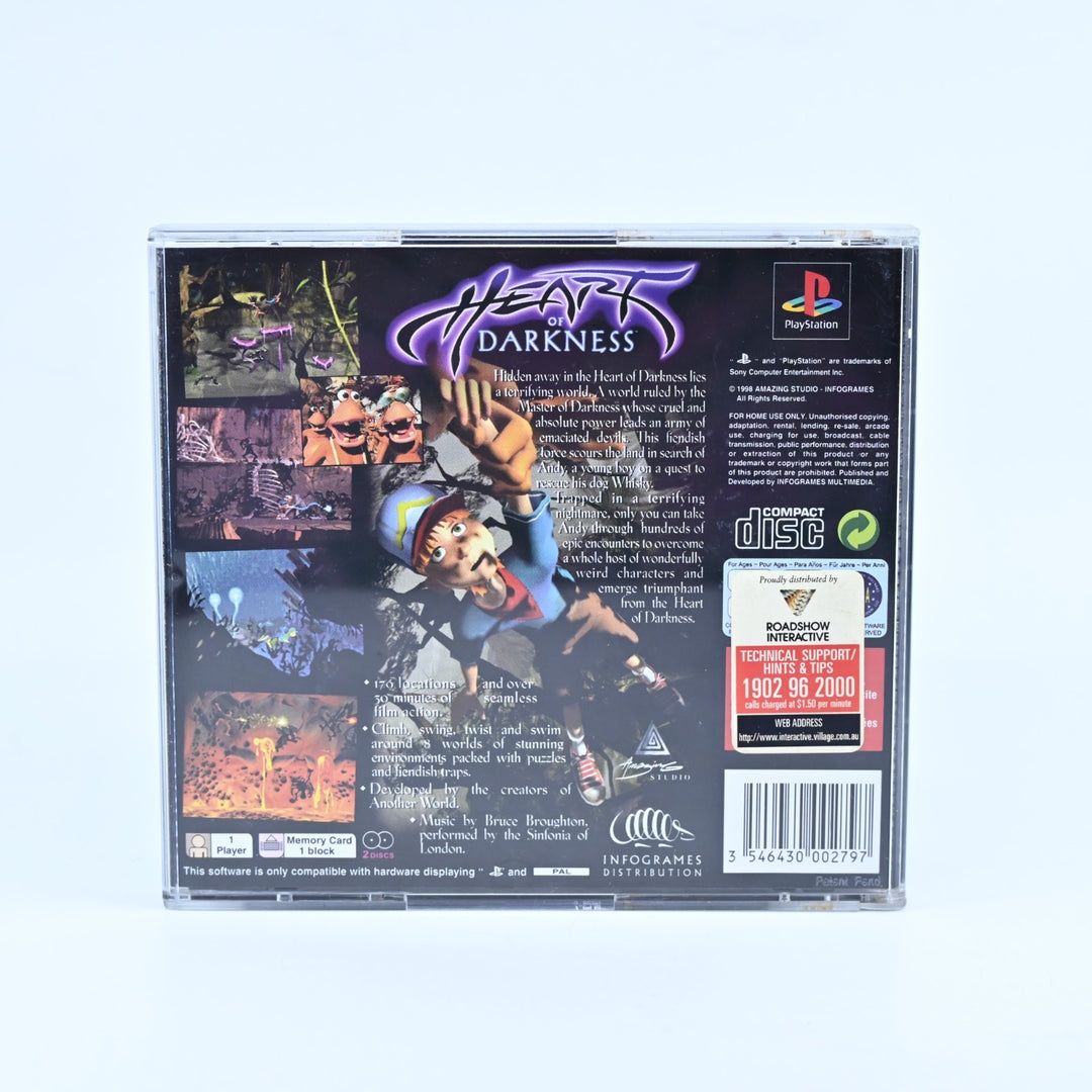 Heart of Darkness - Sony Playstation 1 / PS1 Game + Manual - PAL - MINT DISC!