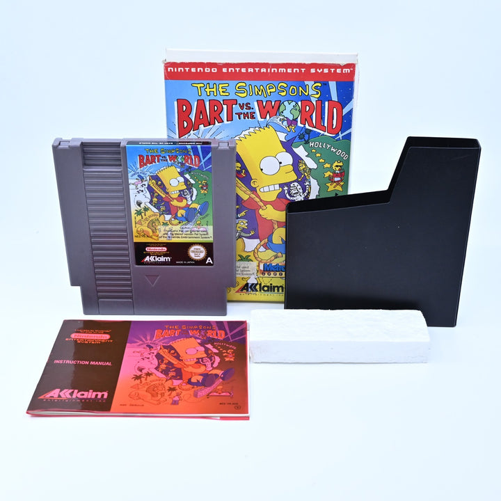 The Simpsons Bart Vs The World - NES Boxed Game - PAL - FREE POST!