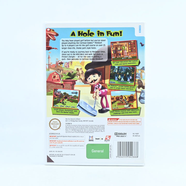 Carnival Games: Mini Golf - Nintendo Wii Game + Manual - PAL - MINT DISC!