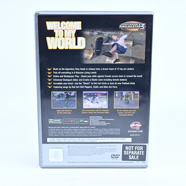 Tony Hawk's Pro Skater 3 - Sony Playstation 2 / PS2 Game + Manual - PAL