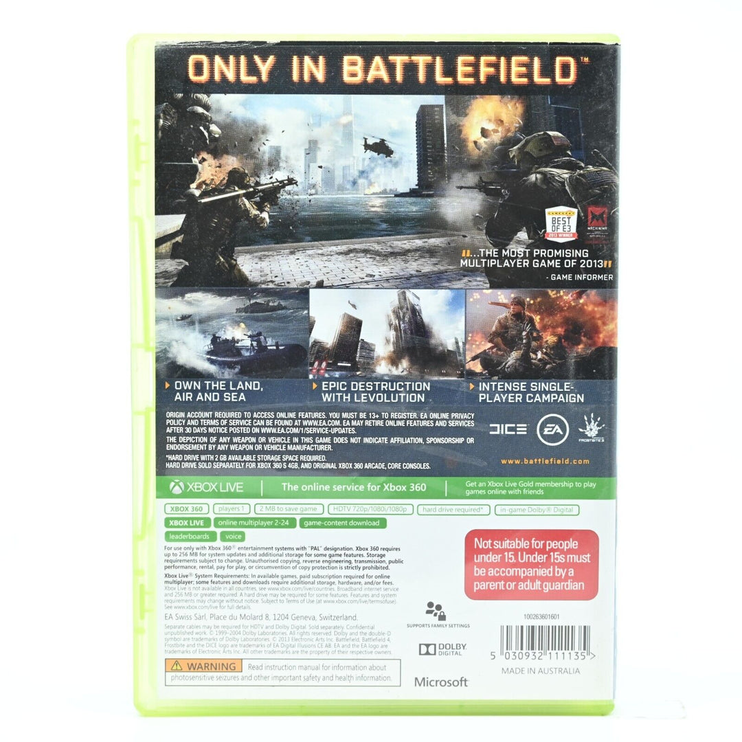 Battlefield 4 - Xbox 360 Game - PAL - FREE POST!