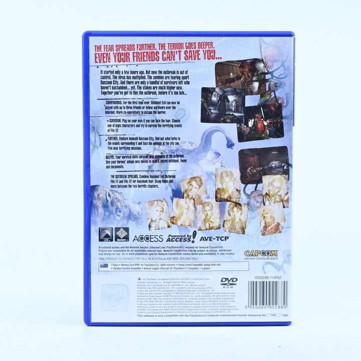 Resident Evil Outbreak File #2 - Sony Playstation 2 / PS2 Game + Manual - PAL
