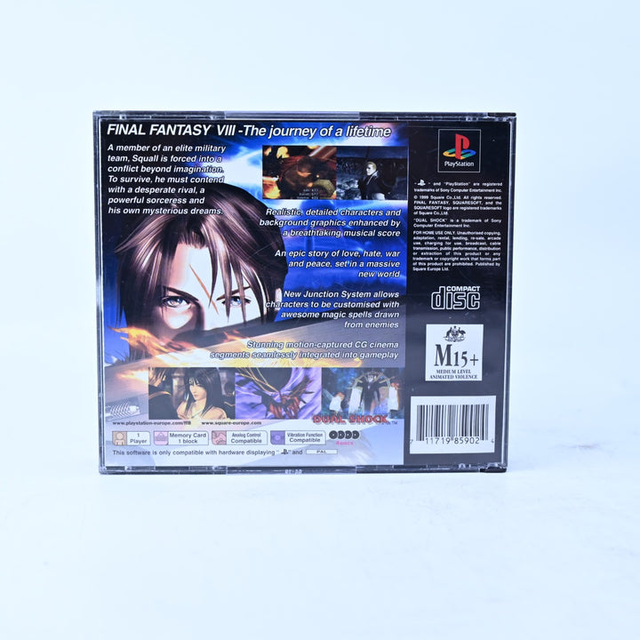 Final Fantasy VIII - Sony Playstation 1 / PS1 Game + Manual - PAL - MINT DISC!