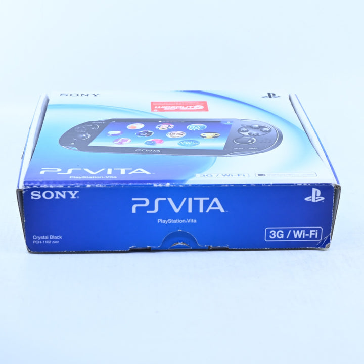 Crystal Black Sony PS Vita Boxed Console - PCH-1102 - PCH-1100 - FREE POST!
