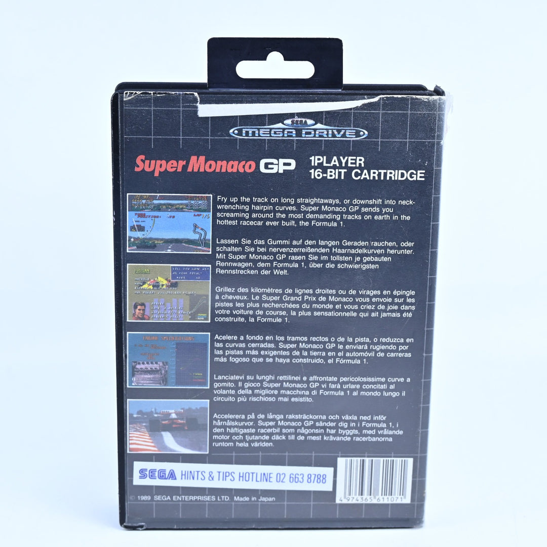 Super Monaco GP - Sega Mega Drive Game + Manual - PAL - FREE POST!