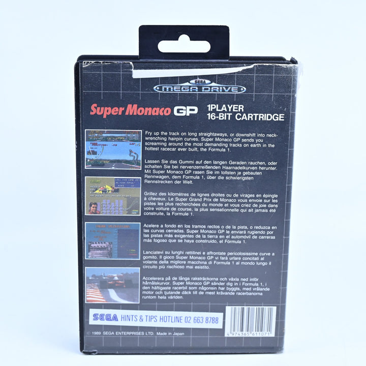 Super Monaco GP - Sega Mega Drive Game + Manual - PAL - FREE POST!