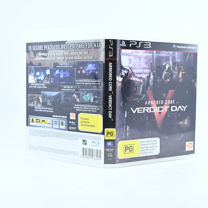 Armored Core: Verdict Day - Sony Playstation 3 / PS3 Game + Manual - FREE POST!
