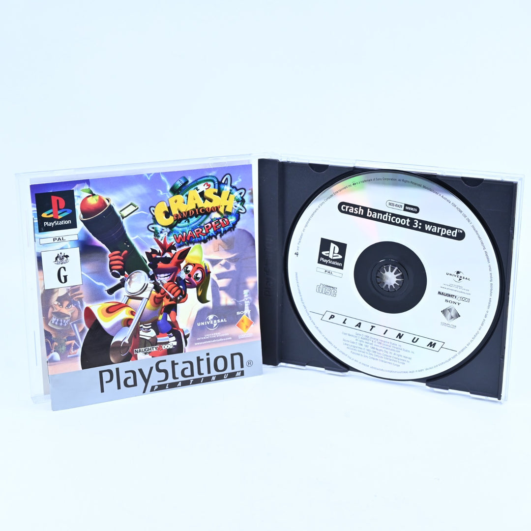 Crash Bandicoot 3: Warped - Sony Playstation 1 / PS1 Game + Manual - MINT DISC!