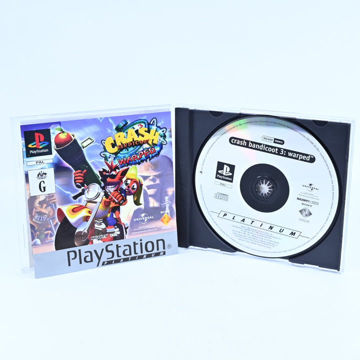 Crash Bandicoot 3: Warped - Sony Playstation 1 / PS1 Game + Manual - MINT DISC!