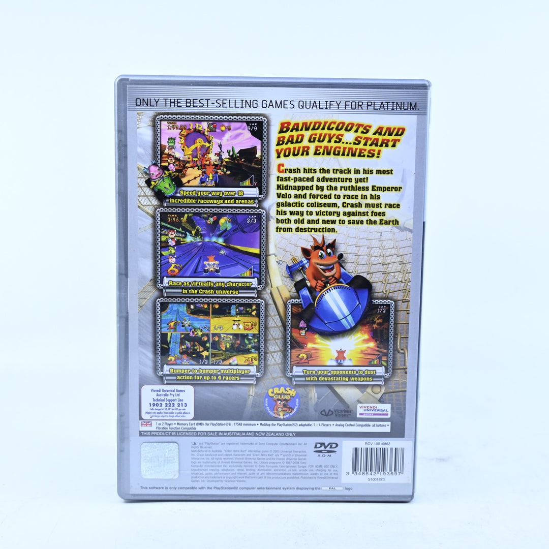 Crash Nitro Kart - Sony Playstation 2 / PS2 Game + Manual - PAL - MINT DISC!