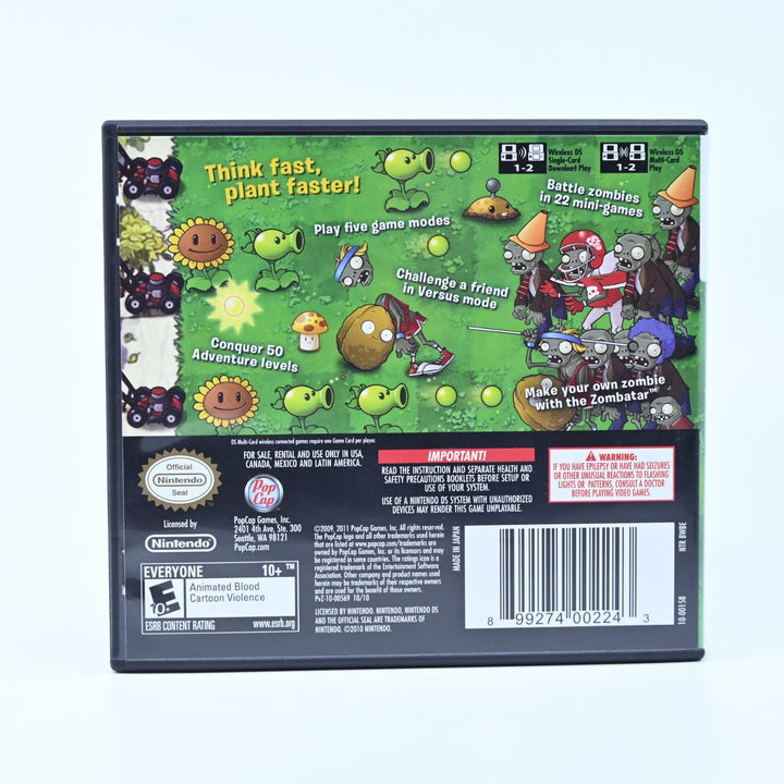 Plants Vs. Zombies - Nintendo DS Game - PAL + Manual - FREE POST!