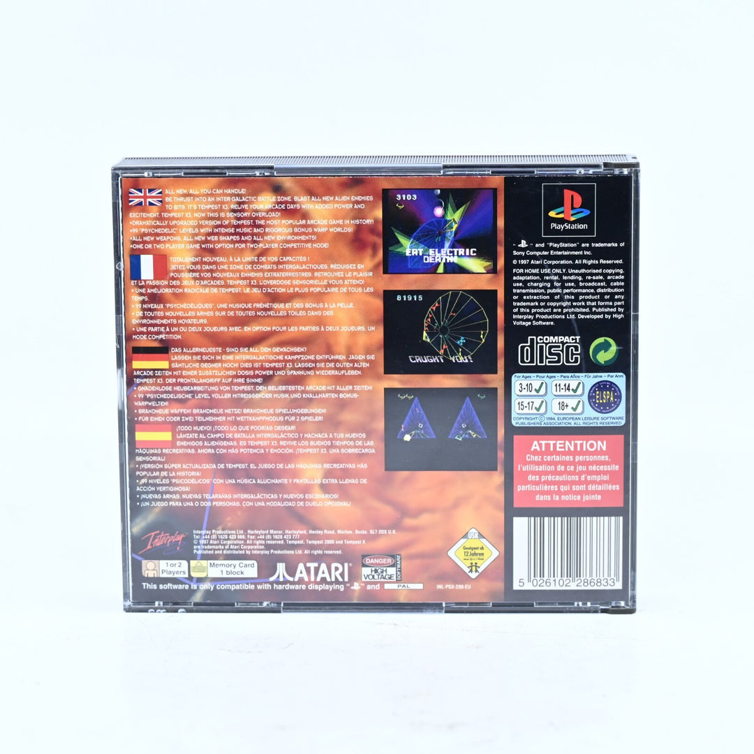 Tempest X3 - Sony Playstation 1 / PS1 Game + Manual - PAL - MINT DISC!